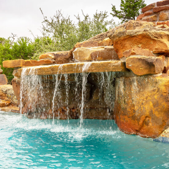 Custom Pool with Waterfall Grotto