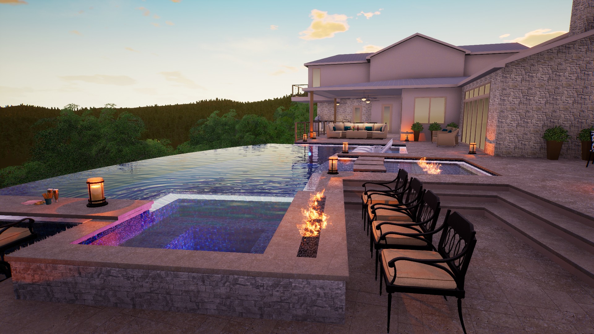 rendering of an infinity pool